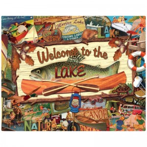 Magic Slice Lake Living by Kate Ward Thacker 12"x15" Non-Slip Flexible Cutting Board MGE1293